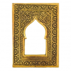 Orientalischer Taschenspiegel Pa Messing H 13 cm
