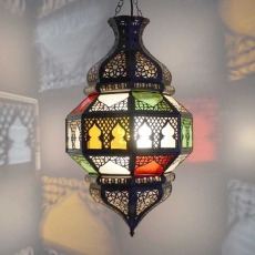 Orientalische Deckenlampe Qwas Bunt H 55 cm