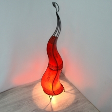 Orientalische Leder Stehlampe Aida Rot