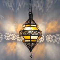 Arabische Deckenlampe Ufo Amber H 45 cm