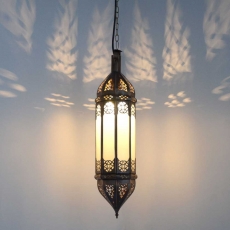 Arabische Lampe Palma Milch H 73 cm