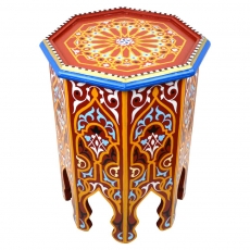 Orientalischer Tisch Amira – Rot Handbemalt H 50 cm