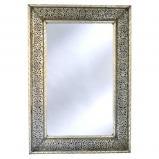 Arabischer Spiegel Pisa Silber H 80 cm