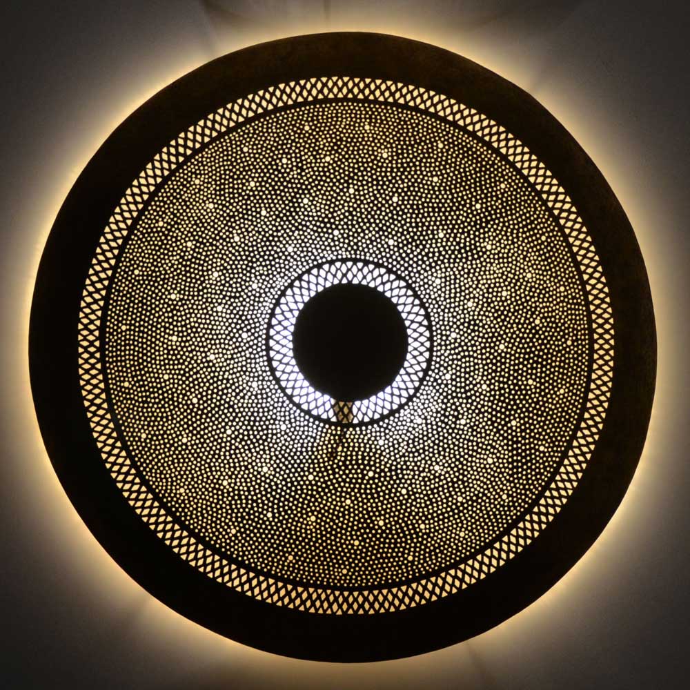 Orient orientalische Wandlampe Wandleuchte Wand lampe Leuchte Messing Ghada 