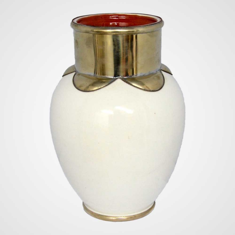 Arabische Keramikvase Diana Weiß H 30 cm