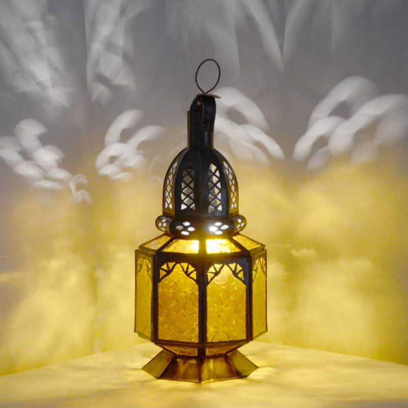Arabische Lampe Sabah Amber H 27 cm