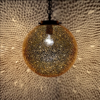 Orientalische Lampe Rajana Small aus Messing H 45 cm