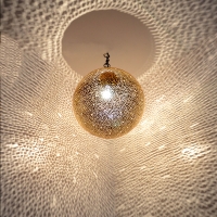 Orientalische Lampe Rajana Small aus Messing H 45 cm