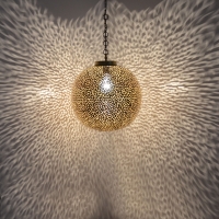 Orientalische Lampe Marjane Big aus Messing H 65 cm