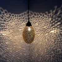 Orientalische Lampe Basima aus Messing H 45 cm