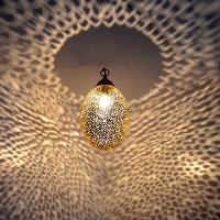 Orientalische Lampe Basima aus Messing H 45 cm