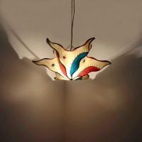 Orientalische Lampe Stern Bunt H 34 cm