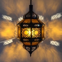 Orientalische Lampe Daddy Amber H 45 cm