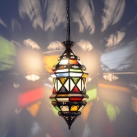 Marokkanische Deckenlampe Skoutz Bunt H 48 cm