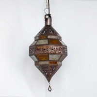 Arabische Deckenlampe Ufo Amber H 45 cm