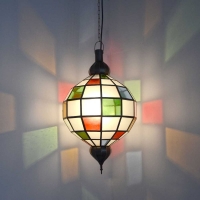 Arabische Lampe Globe Bunt H 55 cm
