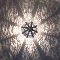 Marokkanische Deckenlampe Sephora Silber H 45 cm