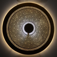 Orientalische Messing Wandlampe Kreis Big D 77 cm