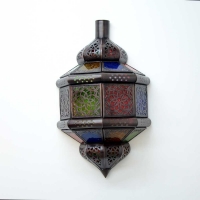 Orientalische Wandlampe Assala Bunt H 37 cm