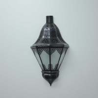 Orientalische Wandlampe Bolani Milchglas H 51 cm
