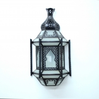 Orientalische Wandlampe Elissa Milchglas H 39 cm