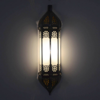 Orientalische Wandlampe Angham Milchglas H 66 cm