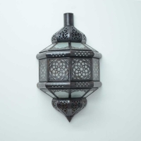 Orientalische Wandleuchte Assala Milchglas H 37 cm