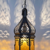 Orientalische Lampe Osman Amber H 70 cm