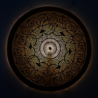 Orientalische Wandlampe Home Big aus Messing D 77 cm