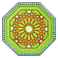 Marokkanischer Tisch Anisa Grün Handbemalt H 50 cm