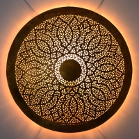 Orientalische Wandlampe Bola Medium aus Messing D 60 cm