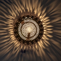 Arabische Wandlampe Sole Dunkelbraun D 30 cm