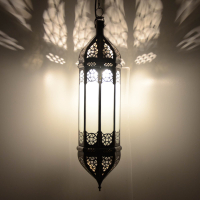 Orientalische Lampe Farah Weiß H 73 cm
