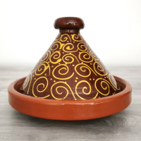 Arabische Tajine Baboucha – Glasiert, 2 bis 4 Personen, D 26 cm