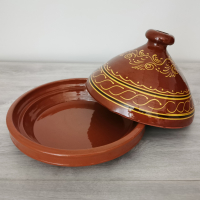 Orientalische Tajine Koba Zwak Glasiert 6 bis 8 Personen D 34 cm